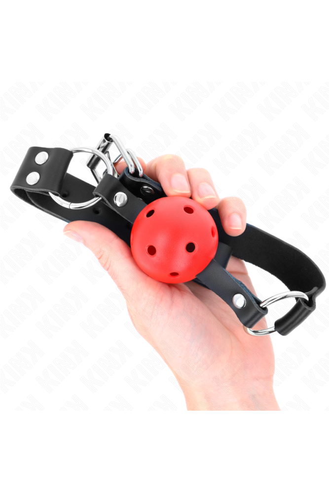 KINK - PALLA TRASPIRANTE BAVAGLIO 4 CM CON DOPPIO RIVETTO ROSSO 62