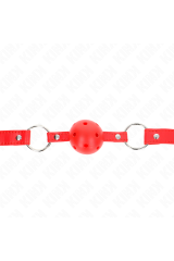 KINK - BAVAGLIO SFERA TRASPIRANTE 4 CM CON DOPPIO RIVETTO MODELLO 1 ROSSO 62