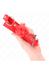 KINK - BAVAGLIO SFERA TRASPIRANTE 4 CM CON DOPPIO RIVETTO MODELLO 1 ROSSO 62