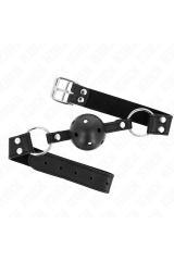 KINK - BAVAGLIO SFERA TRASPIRANTE 4 CM CON DOPPIO RIVETTO MODELLO 1 NERO 62