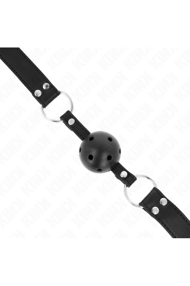 KINK - BAVAGLIO SFERA TRASPIRANTE 4 CM CON DOPPIO RIVETTO MODELLO 1 NERO 62
