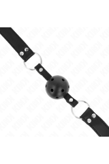 KINK - BAVAGLIO SFERA TRASPIRANTE 4 CM CON DOPPIO RIVETTO MODELLO 1 NERO 62