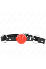 KINK - BALL 4 CM GAG CON SERRATURA SFERA ROSSA CINTURINO NERO 60 x 2 CM