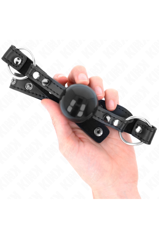 KINK - BALL GAG 4 CM CON RIVETTO PUNTA E CHIUSURA A SCATTO 65 x 2 CM