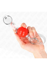 KINK - PALLA IN PVC TRASPARENTE ROSSA BAVAGLIO 4 CM REGOLABILE
