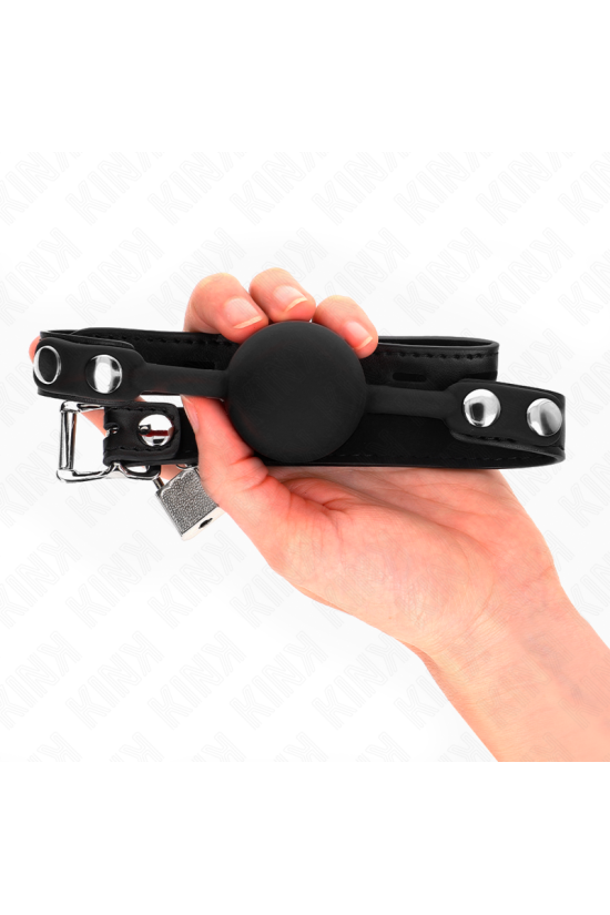 KINK - MODELLO 1 PALLA IN SILICONE 4 CM GAG CON SERRATURA 60 x 2 CM