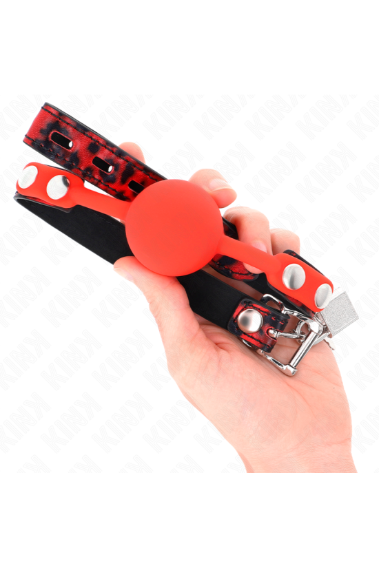 KINK - MODELLO 2 PALLA IN SILICONE 4 CM GAG CON SERRATURA 60 x 2 CM