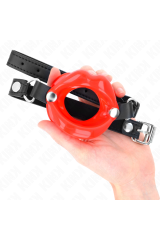 KINK - BAVAGLIO LIP 8 CM CON CINTURINO IN SIMILPELLE ROSSO 63 x 2 CM REGOLABILE 39-58 CM