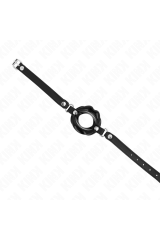 KINK - BAVAGLIO LIP 8 CM CON CINTURINO IN SIMILPELLE NERA 63 x 2 CM REGOLABILE 39-58 CM