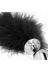 KINK - PLUG ANALE IN ACCIAIO INOSSIDABILE 11 x 7 CM CON PIUMA 11 CM