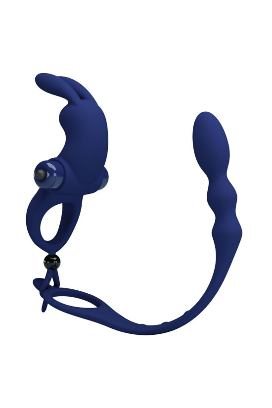 PRETTY LOVE - AYAD ANELLO VIBRATORE RABBIT CON SPINA BLU
