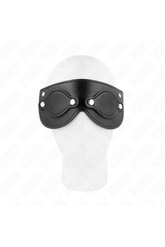 KINK - MASCHERA IN SIMILPELLE CON COPRI OCCHI RIMOVIBILI 22 x 9 CM
