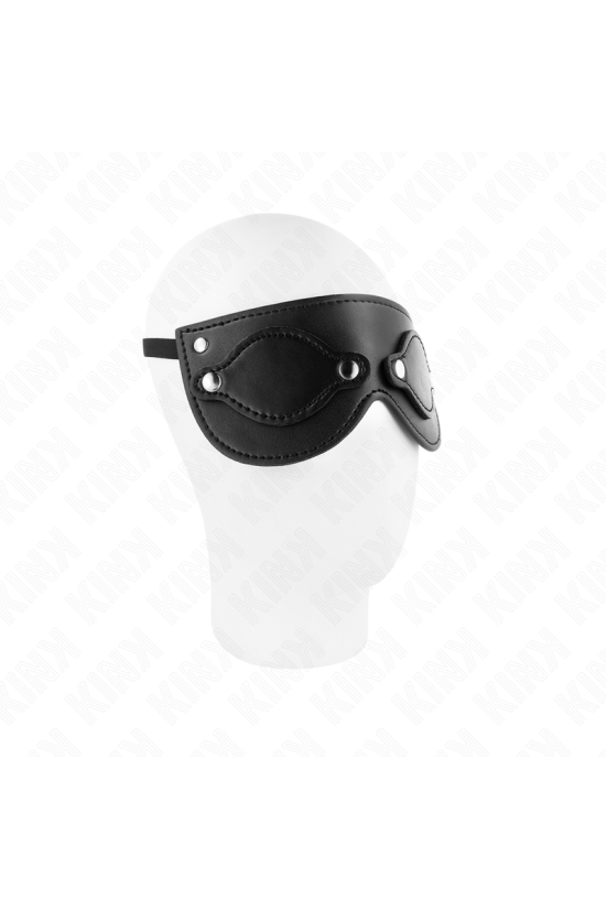 KINK - MASCHERA IN SIMILPELLE CON COPRI OCCHI RIMOVIBILI 22 x 9 CM