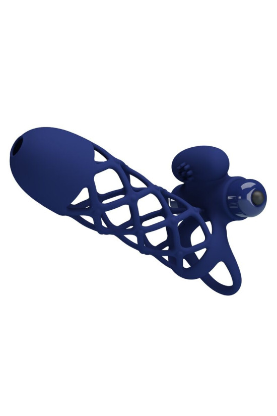 PRETTY LOVE - GIANN ANELLO VIBRATORE CON GUAINA IN SILICONE BLU