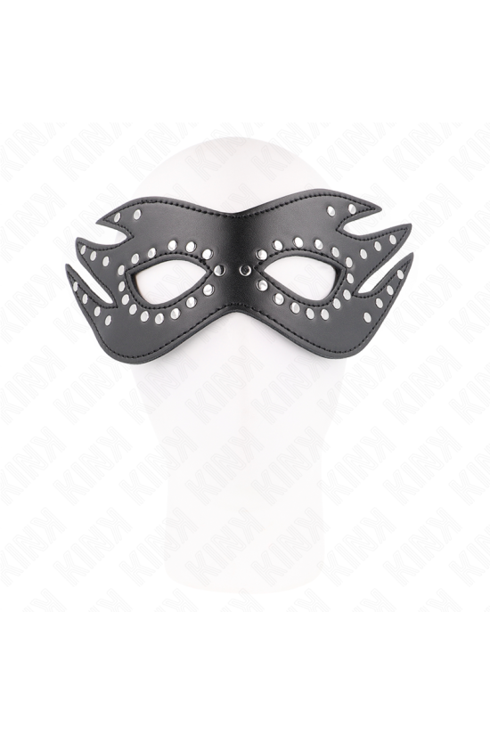 KINK - MASCHERA IN SIMILPELLE CON RIVETTI MODELLO 3 26 x 9