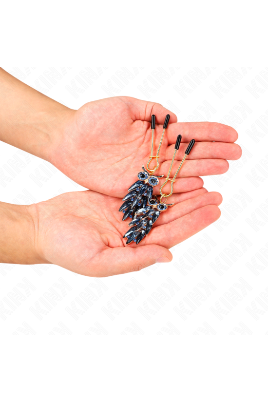 KINK - PINZE PER CAPEzzoli CON CIONDOLO GUFO 6 CM