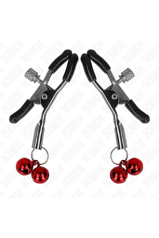 KINK - MORSETTO PER CAPEZZOLI DOPPIA CAMPANA ROSSO 6 CM