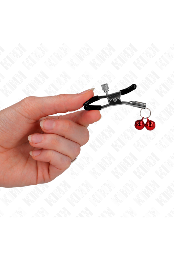 KINK - MORSETTO PER CAPEZZOLI DOPPIA CAMPANA ROSSO 6 CM