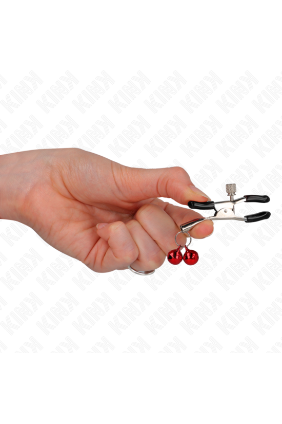 KINK - MORSETTO PER CAPEZZOLI DOPPIA CAMPANA ROSSO 6 CM