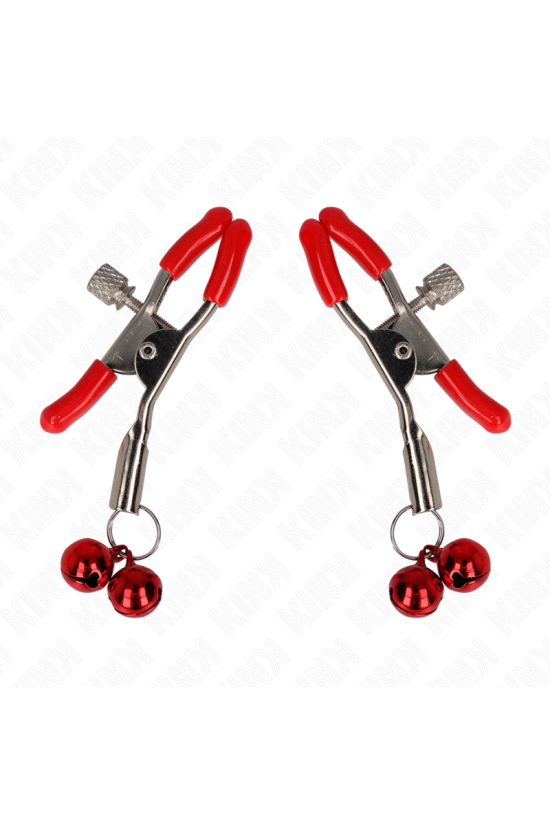KINK - PINZA PER CAPEZZOLI DOPPIA CAMPANA ROSSA 6 CM