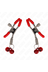 KINK - PINZA PER CAPEZZOLI DOPPIA CAMPANA ROSSA 6 CM