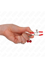 KINK - PINZA PER CAPEZZOLI DOPPIA CAMPANA ROSSA 6 CM