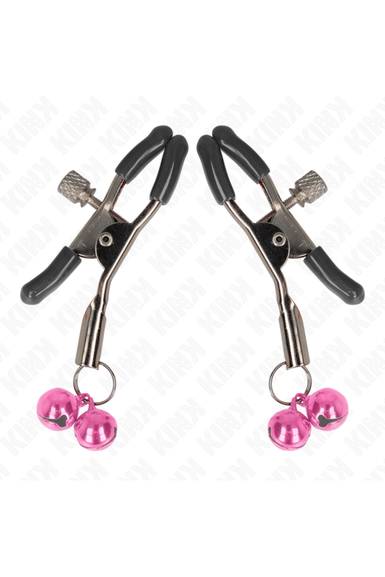 KINK - MORSETTO PER CAPEZZOLI DOPPIA CAMPANA ROSA 6 CM