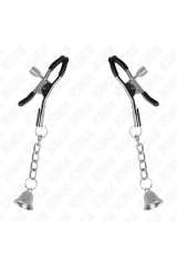 KINK - MORSETTI PER CAPEZZOLI CON CIONDOLO CAMPANELLA IN ARGENTO 6 CM