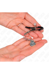 KINK - MORSETTI PER CAPEZZOLI CON CIONDOLO CAMPANELLA IN ARGENTO 6 CM