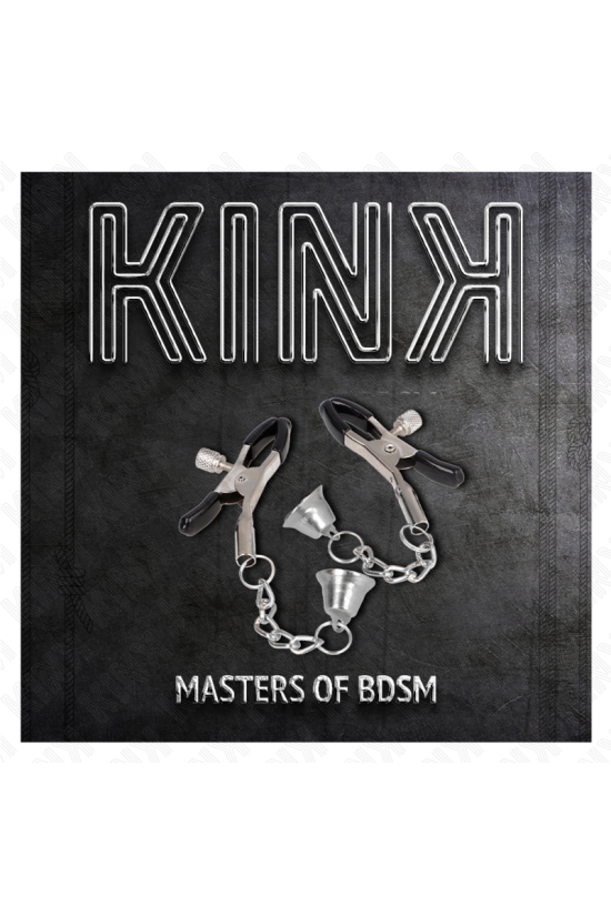 KINK - MORSETTI PER CAPEZZOLI CON CIONDOLO CAMPANELLA IN ARGENTO 6 CM