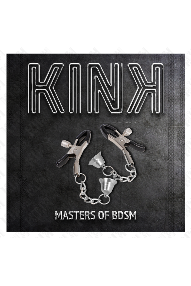 KINK - MORSETTI PER CAPEZZOLI CON CIONDOLO CAMPANELLA IN ARGENTO 6 CM