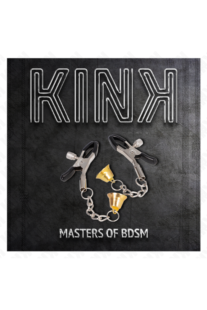 KINK - MORSETTI PER CAPEzzoli CON PENDENTE CAMPANELLA IN ORO 6 CM