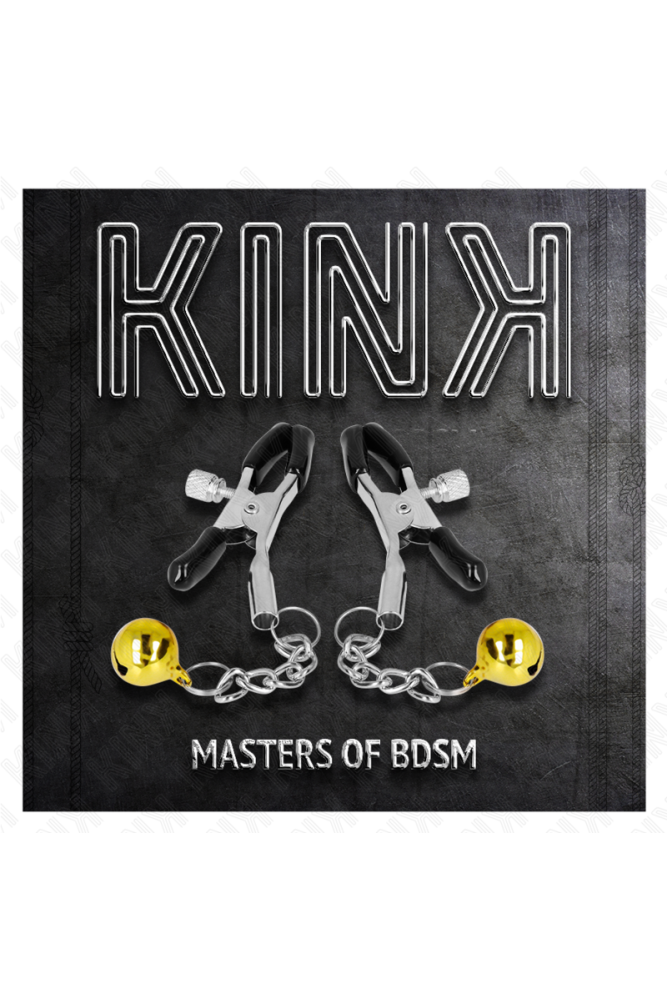 KINK - MORSETTI PER CAPEZZOLI CON PENDENTE JINGLE BELL ORO 6 CM