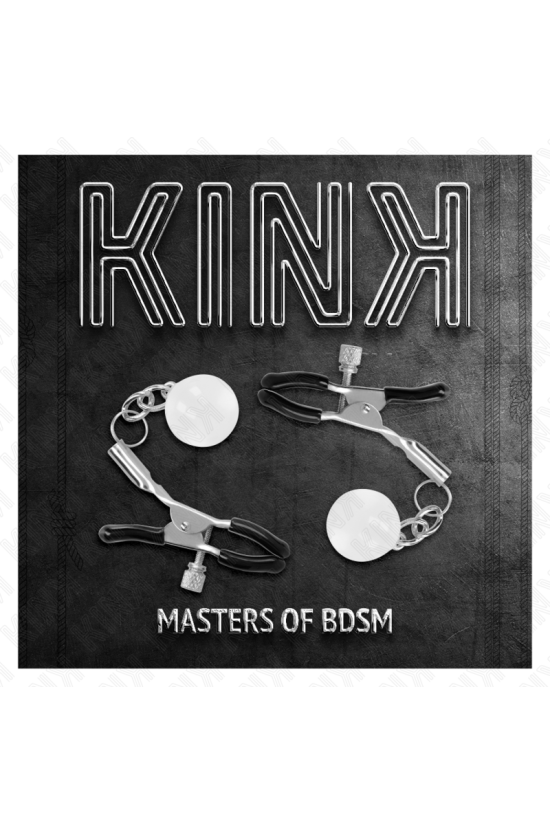 KINK - MORSETTI PER CAPEZZOLI PERLINE DI VETRO ARGENTO 6 CM
