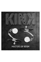KINK - MORSETTI PER CAPEZZOLI PERLINE DI VETRO ARGENTO 6 CM