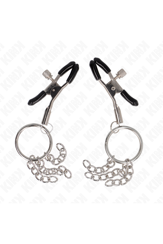 KINK - MORSETTO PER CAPEZZOLO O RING E CATENELLA ARGENTO 6 CM