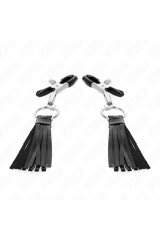 KINK - MORSETTI PER CAPEZZOLI IN SIMILPELLE CON NAPPINE 6 CM