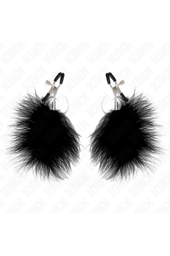 KINK - PINZA PER CAPEzzoli PIUMA NERA 7 CM