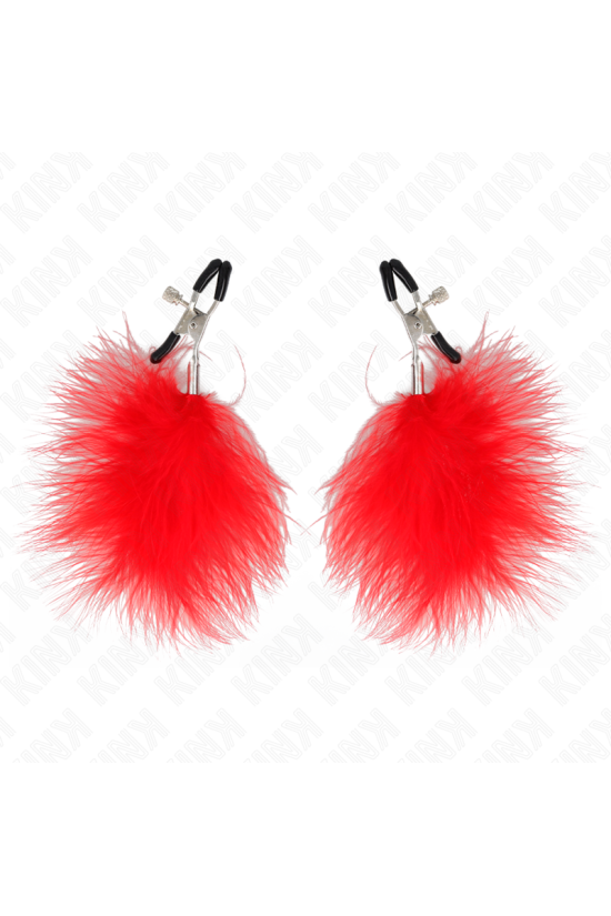 KINK - PINZA PER CAPEzzoli PIUMA ROSSO 7 CM