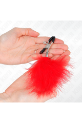 KINK - PINZA PER CAPEzzoli PIUMA ROSSO 7 CM