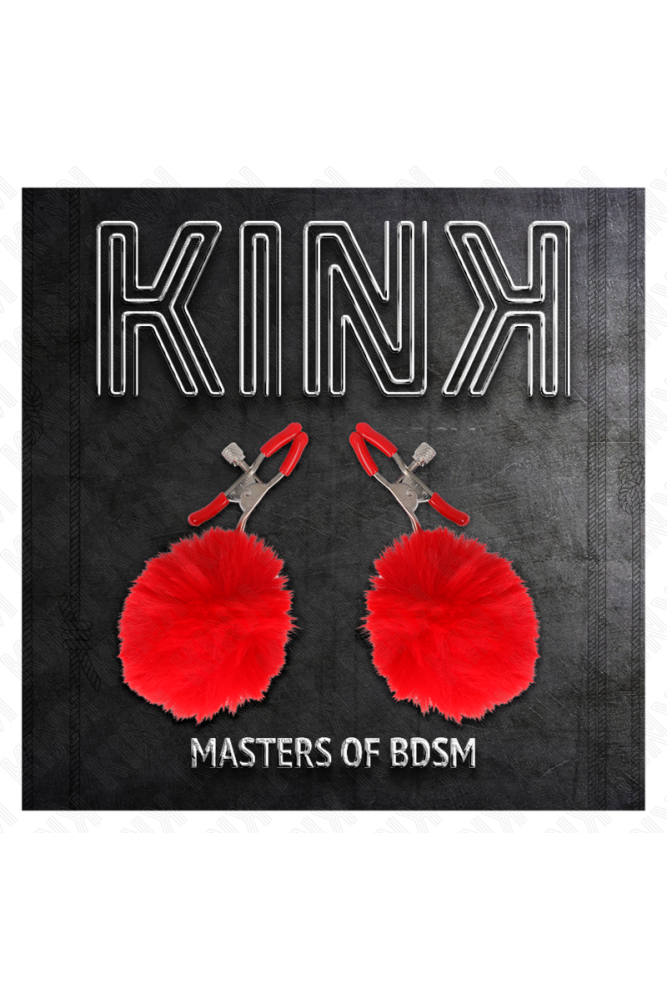 KINK - PINZA PER CAPEZZOLI CON SFERA IN ECOPELLICCIA ROSSO 6 CM