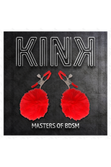 KINK - PINZA PER CAPEZZOLI CON SFERA IN ECOPELLICCIA ROSSO 6 CM