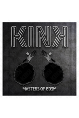 KINK - MORSETTO PER CAPEZZOLI CON SFERA IN ECOPELLICCIA NERA 6 CM