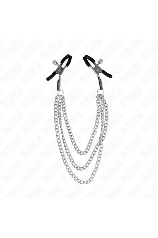 KINK - PINZE PER CAPEzzoli CON 3 CATENE ARGENTO 20/23/28 CM