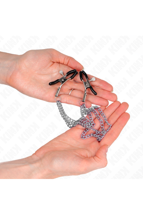 KINK - PINZE PER CAPEzzoli CON 3 CATENE ARGENTO 20/23/28 CM
