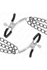 KINK - PINZE PER CAPEzzoli CON 3 CATENE NERE 20/23/28 CM