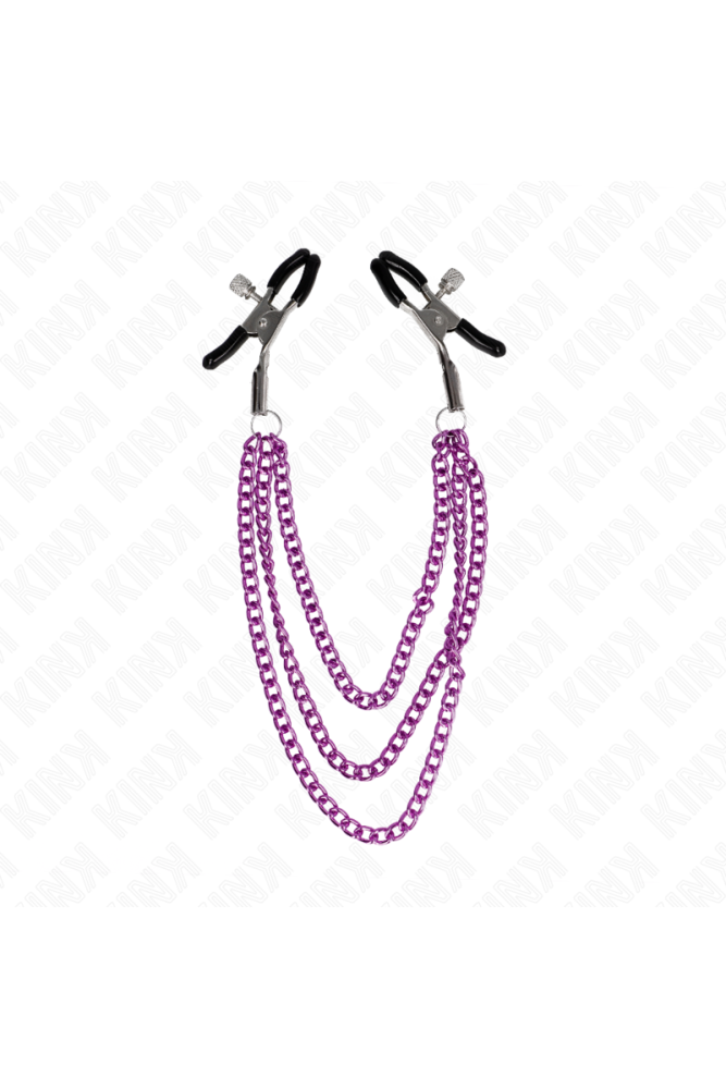 KINK - PINZE PER CAPEzzoli CON 3 CATENE VIOLA 20/23/28 CM