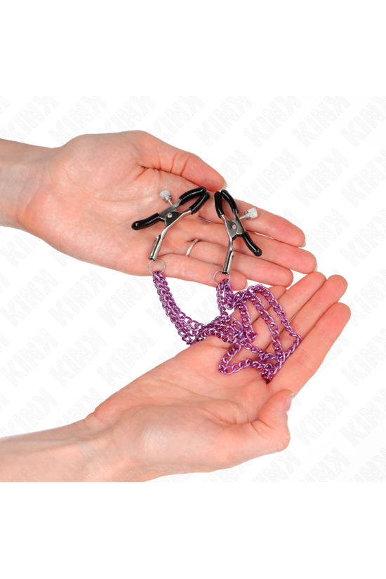 KINK - PINZE PER CAPEzzoli CON 3 CATENE VIOLA 20/23/28 CM
