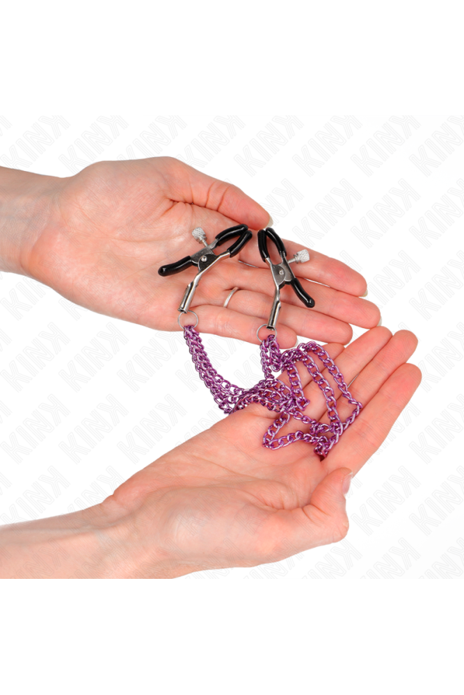 KINK - PINZE PER CAPEzzoli CON 3 CATENE VIOLA 20/23/28 CM