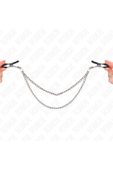 KINK - PINZE PER CAPEzzoli CON 2 CATENE SPESSE ARGENTO 20/23 CM